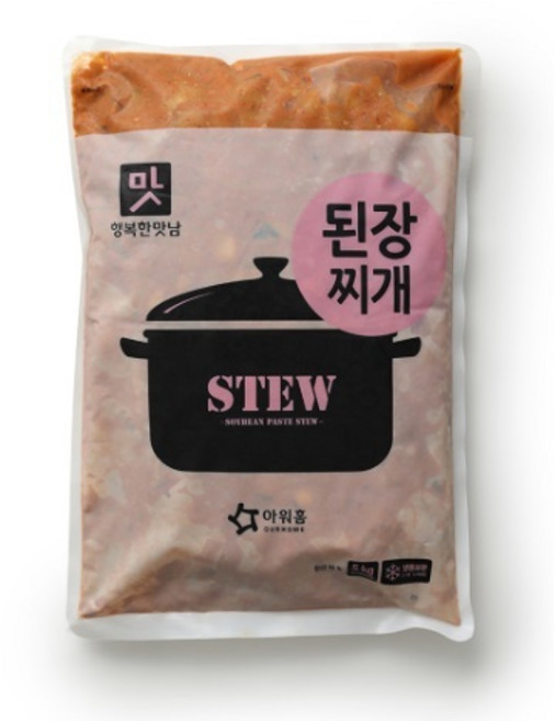 냉동 아워홈 행복한맛남 된장찌개R 1kg, 1개