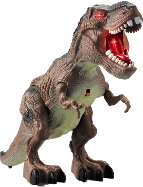 電動行走霸王龍 聲光恐龍玩具, 棕色, 1個