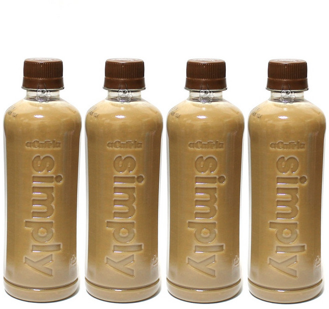 아카페라 심플리 로어슈거 라떼 무라벨, 400ml, 4개