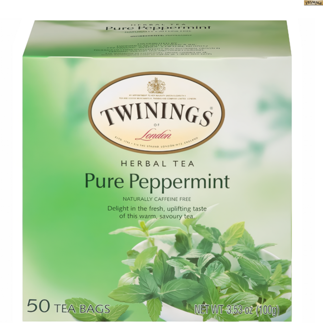 트와이닝 퓨어 페퍼민트 티백 카페인 무함유 허브차, 2g, 50개입, 1개