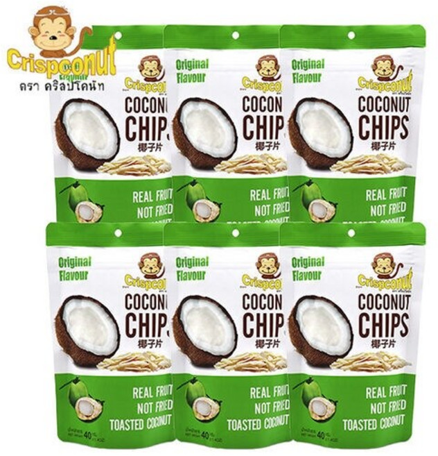 킨디 코코넛칩, 6개, 40g