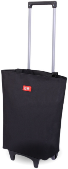 핑크트리샵 장바구니 캐리어, 블랙, 1개