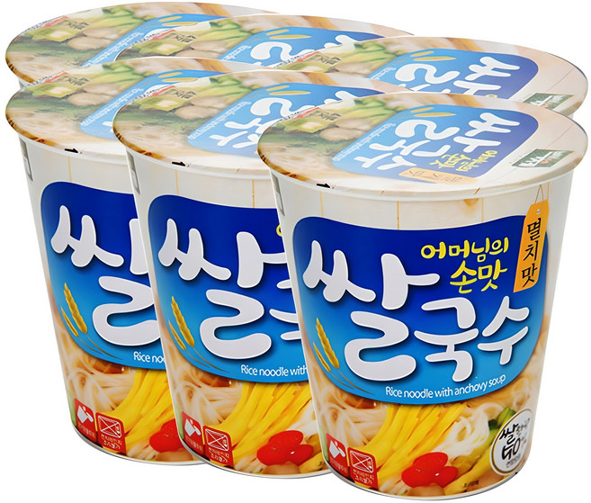 백제 쌀국수 멸치맛, 58g, 6개