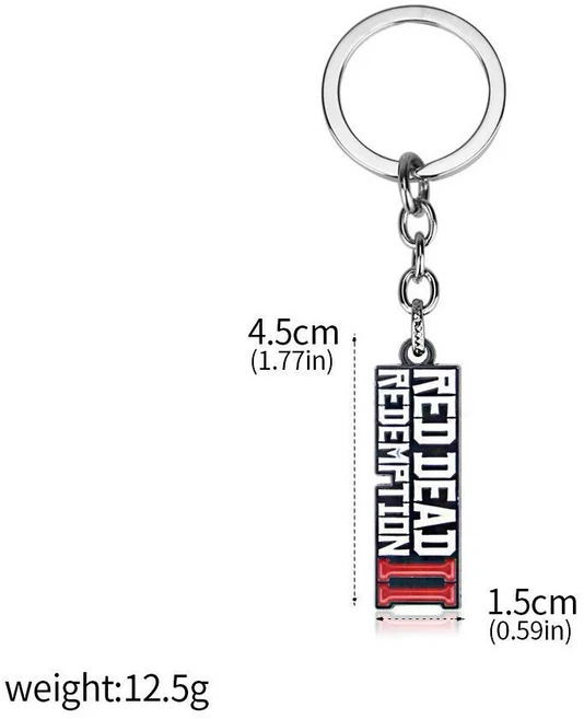 게임 RDR2 아서 모건 리볼버 키링 레드 데드 리뎀션 2 키체인 서부 카우보이 팬 선물 코스프레 남녀 가방, 01 K00423-03