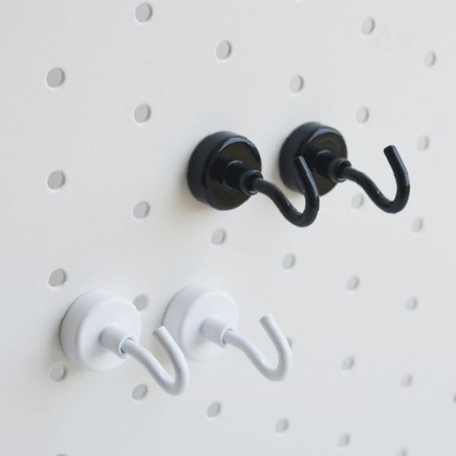 강력 자석 후크 벽면 정리 수납 걸이 홀더 부착 고리, 1개, 화이트 10p