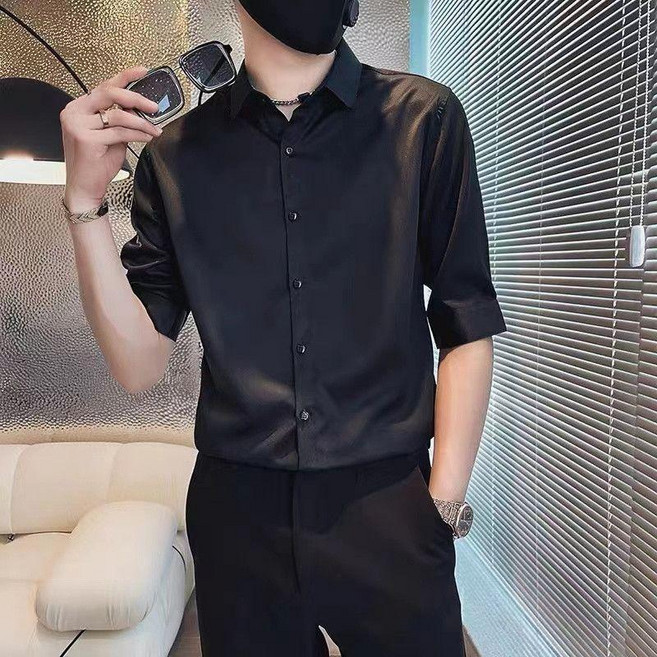 男士純色襯衫