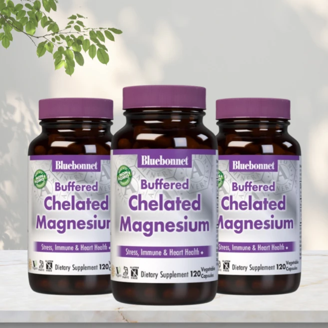 블루보넷 버퍼드 킬레이트 마그네슘 알비온 원료 16주분, 120정, 3개 - 쿠팡