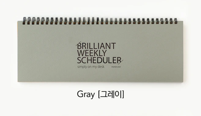 주간플래너 위클리 플래너 일주일 탁상용 스케줄러, 그레이(gray) - 쿠팡