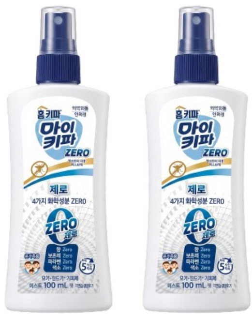 홈키파 마이키파 제로 엑스트라파워 미스트액, 100ml, 2개