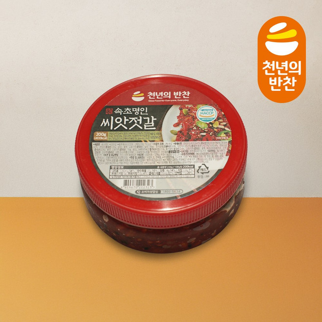 속초명인 씨앗젓갈 200g 비빔젓 국산 양념젓갈 오징어젓 천년의 반찬, 1개