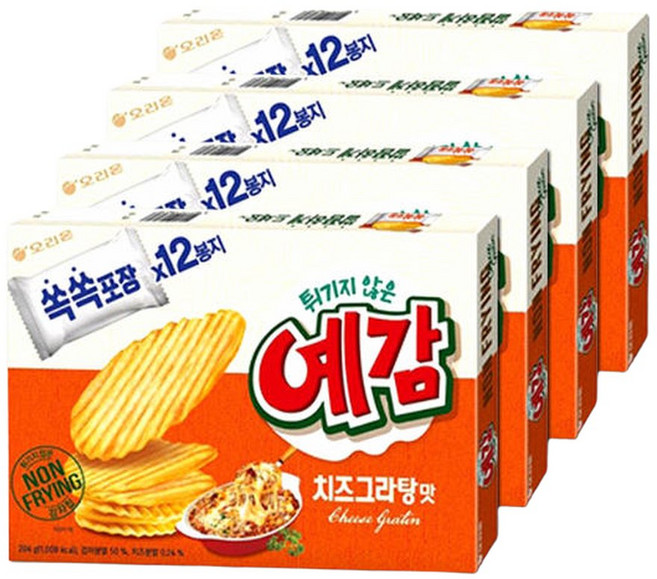 예감 치즈그라탕맛(12입)204gx4케이스, 4박스, 204g