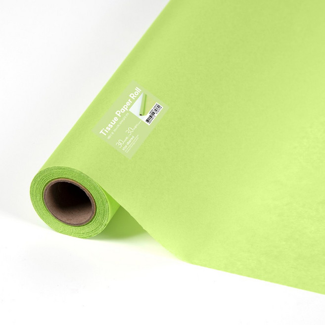 star starred 색화지 롤 (Tissue Paper Roll) 30cm(폭) 30M(길이), 연두