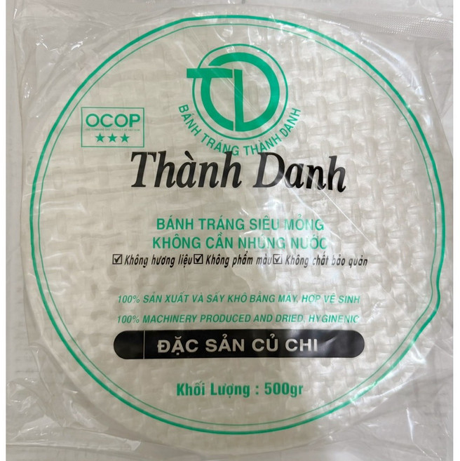 Thành Danh 越南春捲皮 圓形 免沾水 500g, 1個