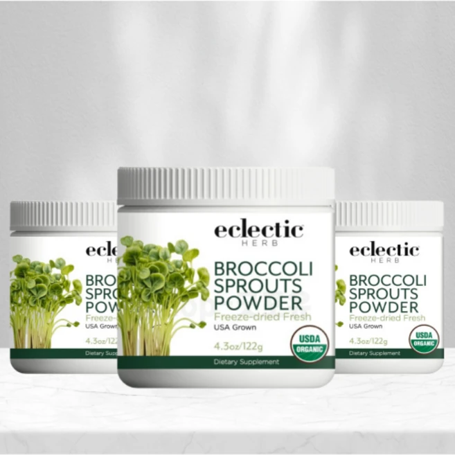 eclectic herb broccoli sprouts powder 브로콜리 분말 3개, 122g - 쿠팡