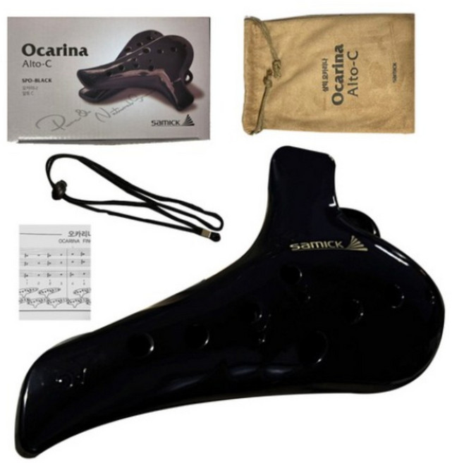 삼익악기 프리미엄 오카리나 알토 세트 SPO-BLACK, 블랙 (BLACK), 25세트