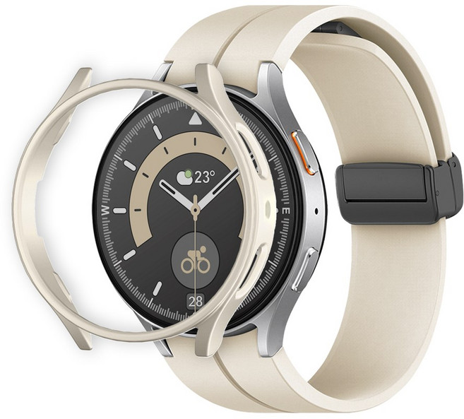 티엑스엘엑스 갤럭시 워치 D버클 실리콘 스트랩 보호 케이스 세트, 스타라이트, 1개