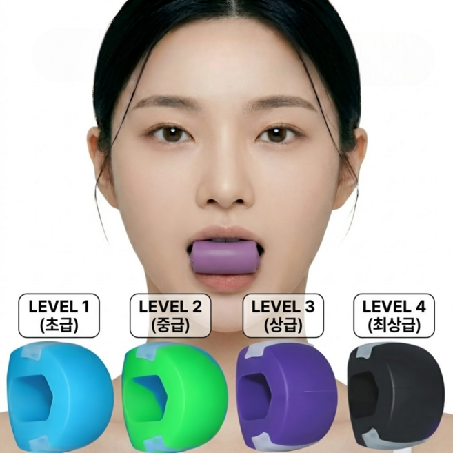 모노리움 이중턱 안면근육 운동기구 V라인 뮤잉, 1세트, 4단계