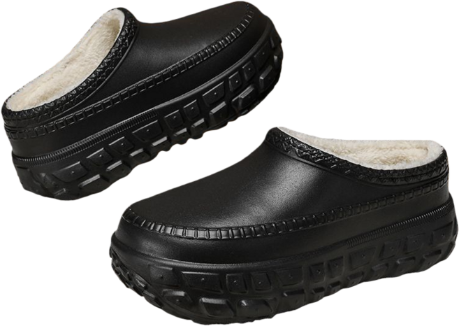 Makone 남여공용 가을 겨울 미끄럼 방지 방수 방한 주방화 기모 슬리퍼