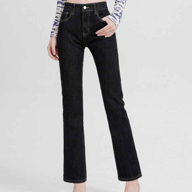 여성 스판 히든밴딩 슬림 일자 핏 청바지 숏/롱 2단기장