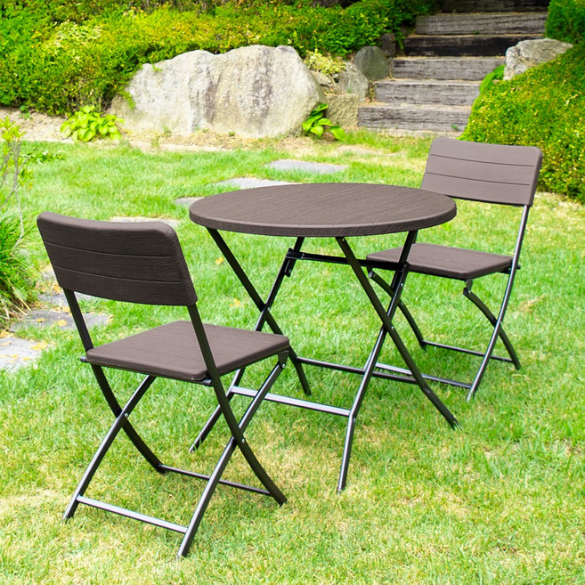 아르망 800 원형 브로몰딩 테이블 아르세의자 2개세트, 테이블1ea+의자2ea