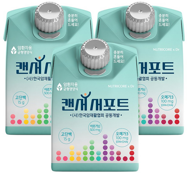 뉴트리코어 캔서서포트 영양조제식품, 200ml, 3개
