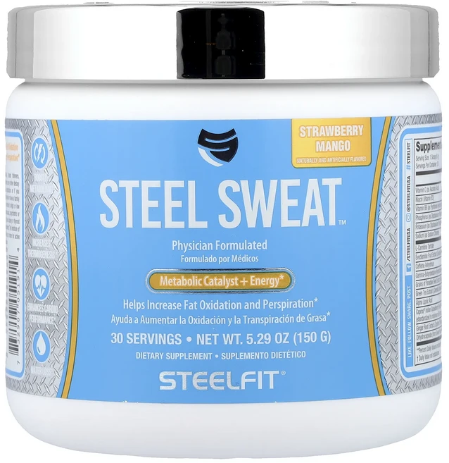 절실히 몸관리가필요한시기 SteelFit 스틸 스웨트™ Metabolic Catalyst + Energy 딸기 망고 150g(5.29oz) 프리미엄할인상품입니다, SteelFit스틸스웨트MetabolicCatalyst, 150g, 1 - 쿠팡