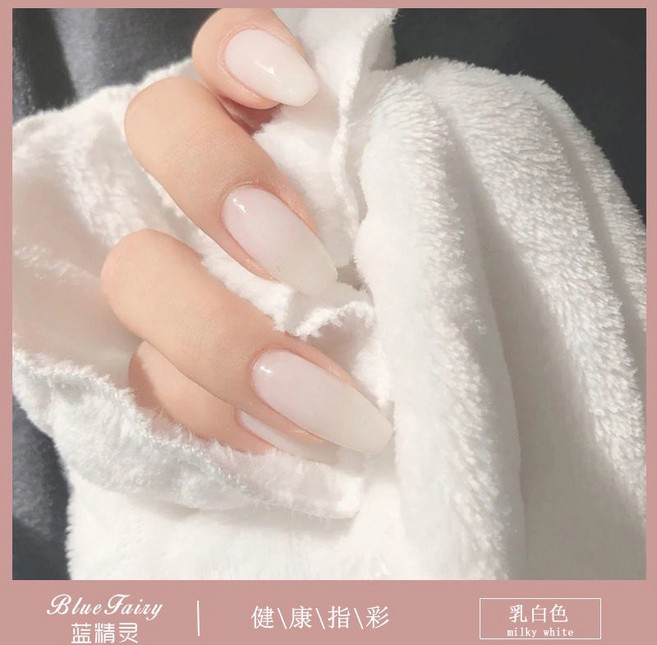 北陌 果凍奶白色持久光療美甲凝膠, 1個, 【乳白色】