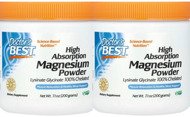 1+1 닥터스베스트 고흡수 마그네슘 파우더 200g 글리시네이트 킬레이트 분말, 2개, 201g