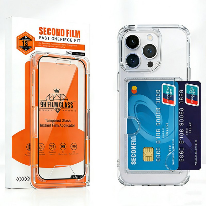 Mededo 카드 수납형 휴대폰 케이스 고화질 필름 도구 세트