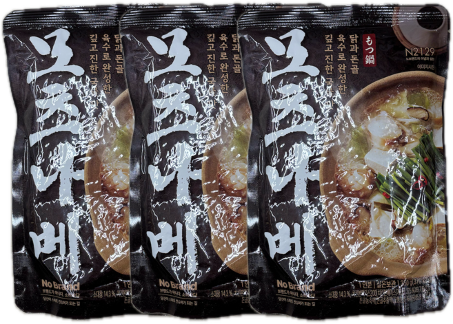 노브랜드 모츠나베, 3개, 350g