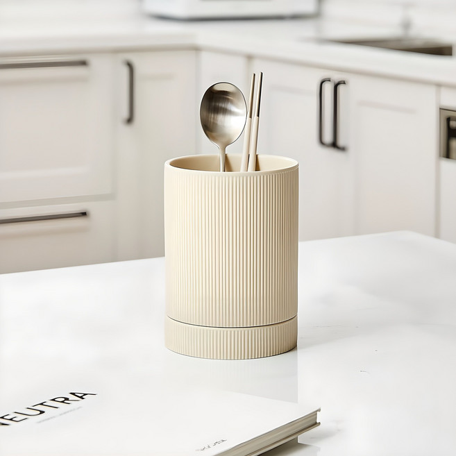 모던하우스 라인 1구 수저통 2p, 아이보리, 1세트