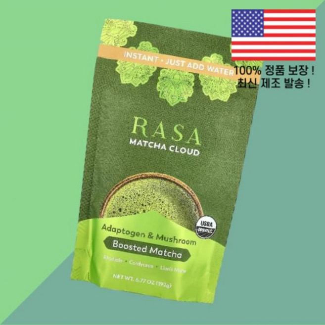 라사 어댑토겐 버섯 부스트 말차 인스턴트 클라우드 6.77온스 192g Rasa Adaptogen Mushroom Boosted Matcha Instant Cloud 6.77o, 1