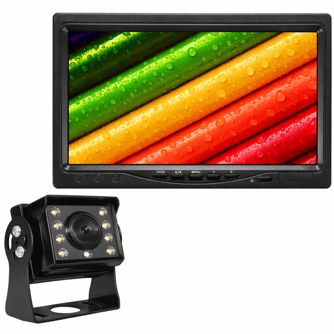 아이카 7인치 모니터 LED 후방카메라 슈퍼나이트 고급형 시거잭 원터치작동, 20M