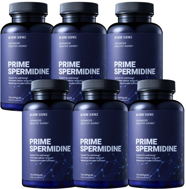 미국 본사이언스 프라임 스페르미딘 스퍼미딘 120캡슐, 6개, 120정