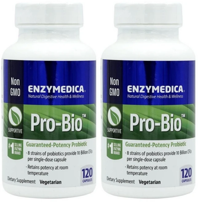 엔자이메디카 pro bio 프로바이오틱스 캡슐 120정 2통 100억 CFU, 2개 - 쿠팡
