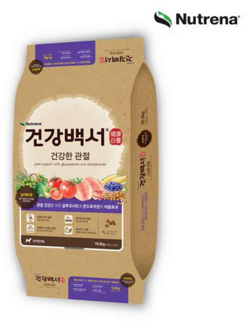 건강백서 강아지 기능성 사료, 뼈/관절강화, 10.2kg, 1개