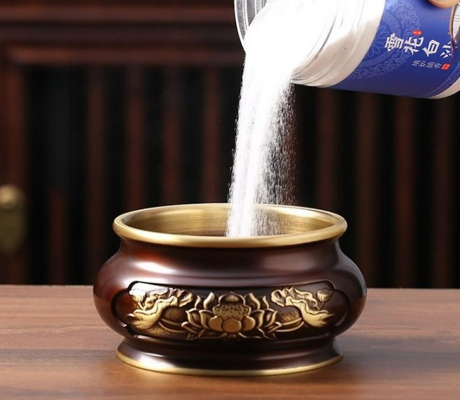 선호그룹 향로모래 가루향 향로 제사용 향재 불교 용품 향 재 향로재 향로밥 금모래 가루 제사 제사향, 1개, 500g