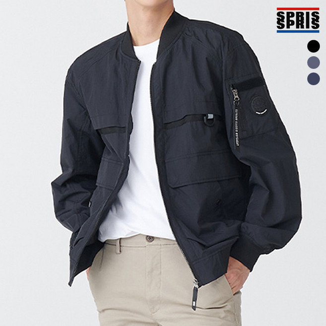 스프리스 남녀공용 항공점퍼 블랙