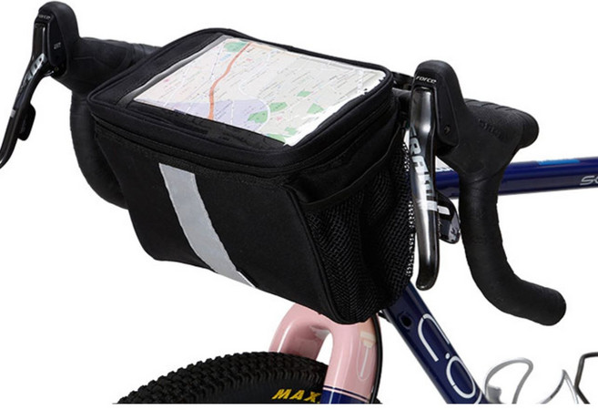 SAHOO 자전거가방 전동킥보드 퀵보드 가방 라이딩 핸들바 가방 쿨러백 스마트폰 거치대 자전거프레임, 1개