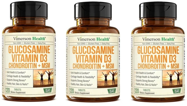 비머슨헬스 글루코사민 콘드로이틴 MSM 비타민D3 120정 x3, 3개 - 쿠팡