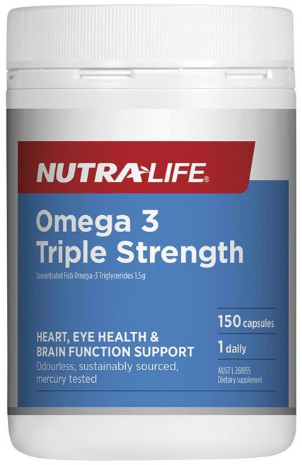 호주 뉴트라 라이프 세배함량 무취 오메가3 피쉬오일 Nutra Life Omega 3 Fish Oil, 150캡슐, 1개, 150정