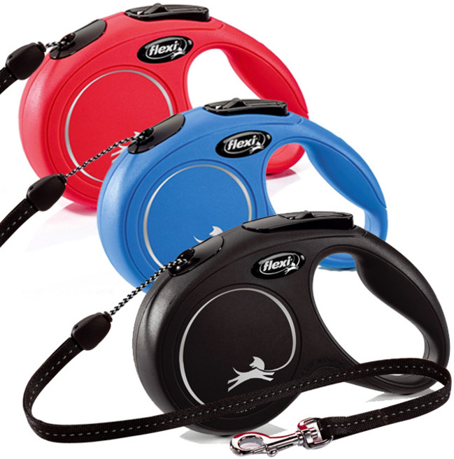 플렉시자동줄 더뉴클래식 코드타입 M 강아지 산책 리드줄 5m, 레드 5m, 1개