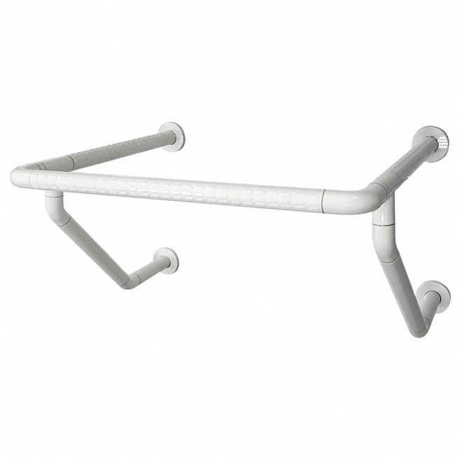 蝴蝶衛浴 面盆扶手 夜光防滑設計 經SGS檢驗 安全衛浴輔助扶手 加長款 白色, 1個, (J廊)【加長款】面盆扶手+螺絲x16