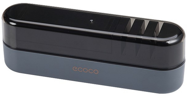 ecoco 磨刀器 四格粗細研磨 底部防滑 復古造型, 復古灰, 1個