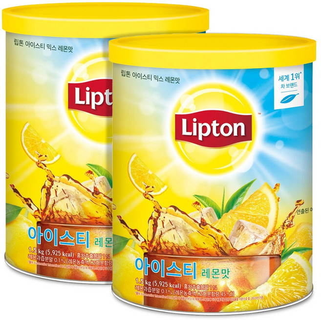 립톤 아이스티 분말 레몬맛, 1.5kg, 1개입, 2개