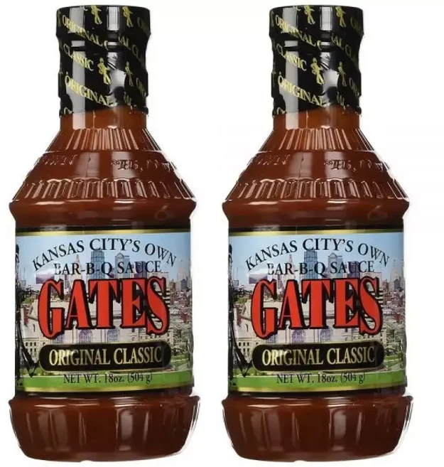 Gates 오리지널 클래식 Bar-B-Q 소스 532.3ml18온스 병 2팩 캔자스 시티 스타일 바베큐 호환, 1세트, 532.3ml