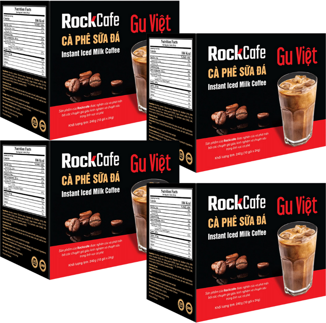 락카페 베트남 아이스 밀크커피 3in1 인스턴트커피 카페쓰어다 스틱커피, 4개, 10개입, 24g