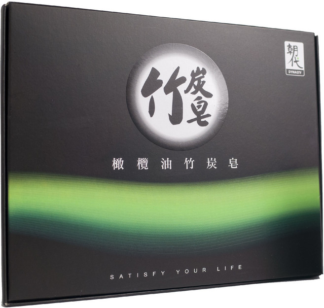 朝代 橄欖油竹炭皂, 130公克±5%, 6個