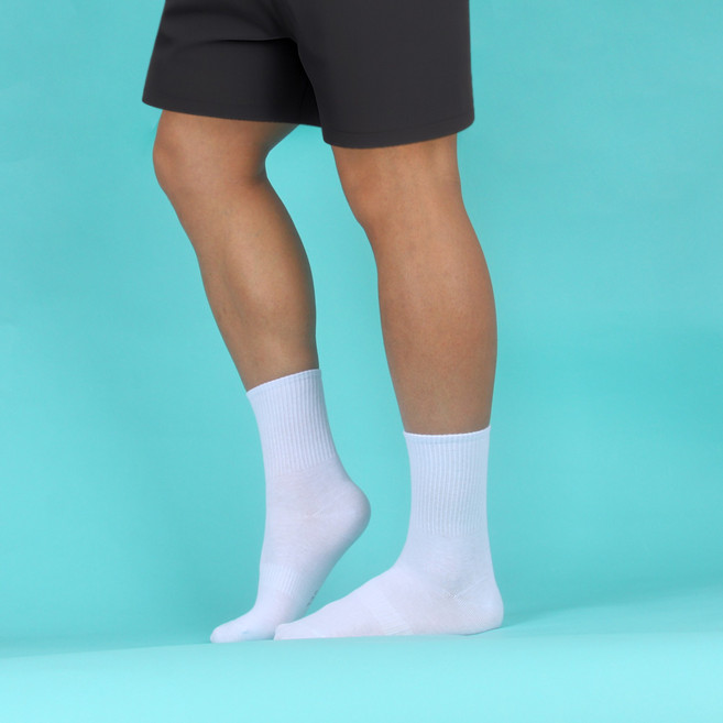 발렌티노크리스티 발이 좋아하는 피부접촉면 100% 순면 + 드라이텍스 기능성 무지 장목 양말 8켤레