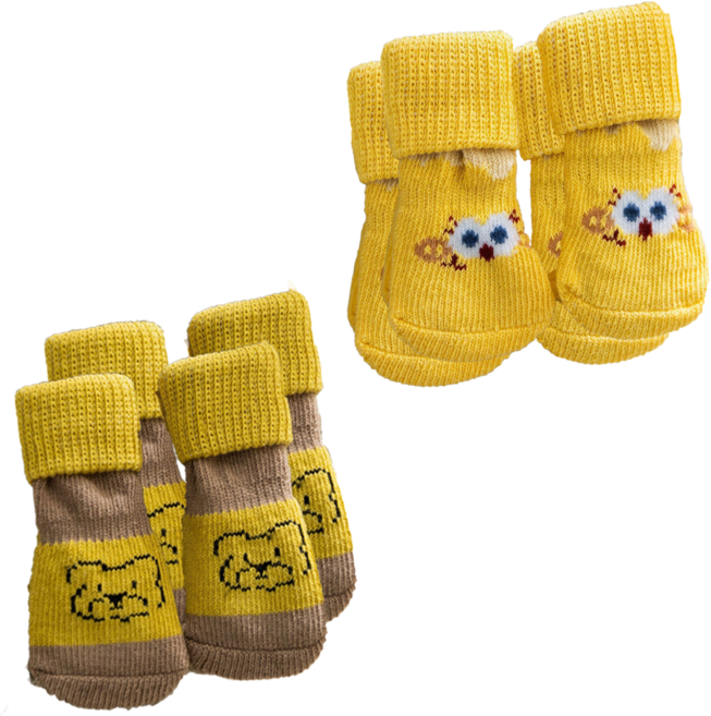보드미펫 반려동물 미끄럼방지 양말 슬개골 보호 양말, 1세트, B세트